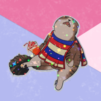 Gato dieciochero Sticker